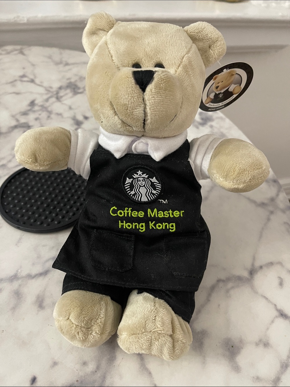 Starbucks Beige Plush Bear with Black Apron